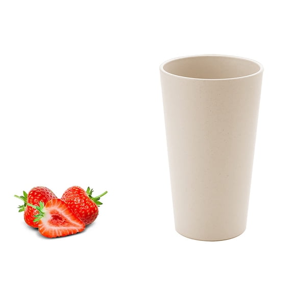 PATLOLLAV Premium Wheat Straw Cups Plastic Cups Reusable Unbreakable Drinking Cup Dishwasher Safe Lightweight Cups for Kitchen, Outdoor, Water, Camping, 600ml