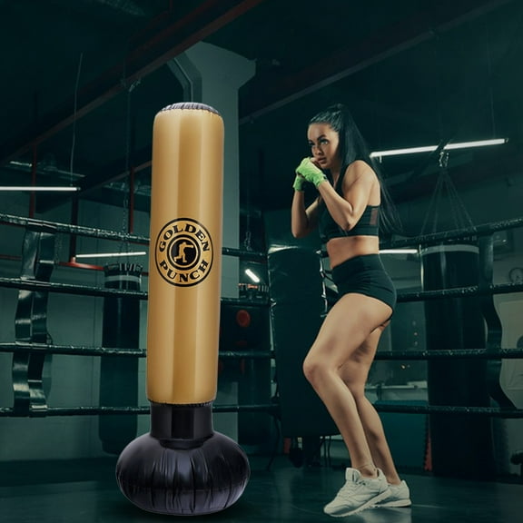 PATLOLLAV Punching Bag for Kids Adults Boxing Bags,Standing Punching Bag with Pump Freestanding Inflatable Kickboxing Equipment for Karate MMA Muay Thai Training