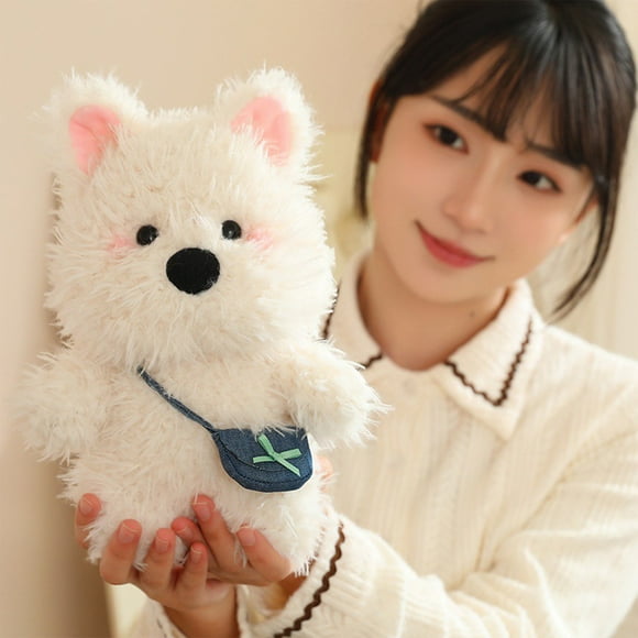 PATLOLLAV Puppy Dog Plush Doll,8.7 Inches Plush West Highland White Terrier Stuffed Animal Dog Puppy Soft Cuddly Doll,Kid's Best Gift for Halloween Christmas