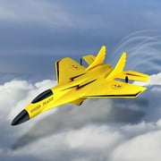 PATLOLLAV RC Airplane Model,RC Plane 2.4GHz Remote Control Plane,RC Jet Easy to Fly Airplane Toys rc Planes for Adults, Kids and Beginner with Night Lights,Yellow