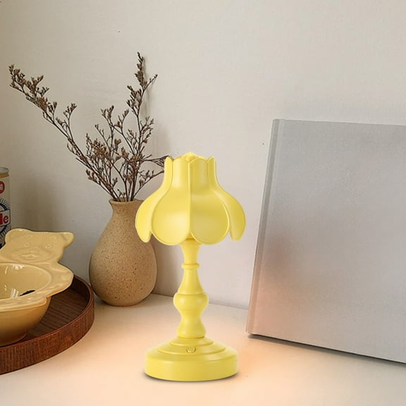 PATLOLLAV Retro Table Lamp USB Rechargeable Night Lamp Dormitory Mini Bedside Home Bedroom LED Night Light Retro Ornaments for Living Room, Bedroom, Entryway Decor