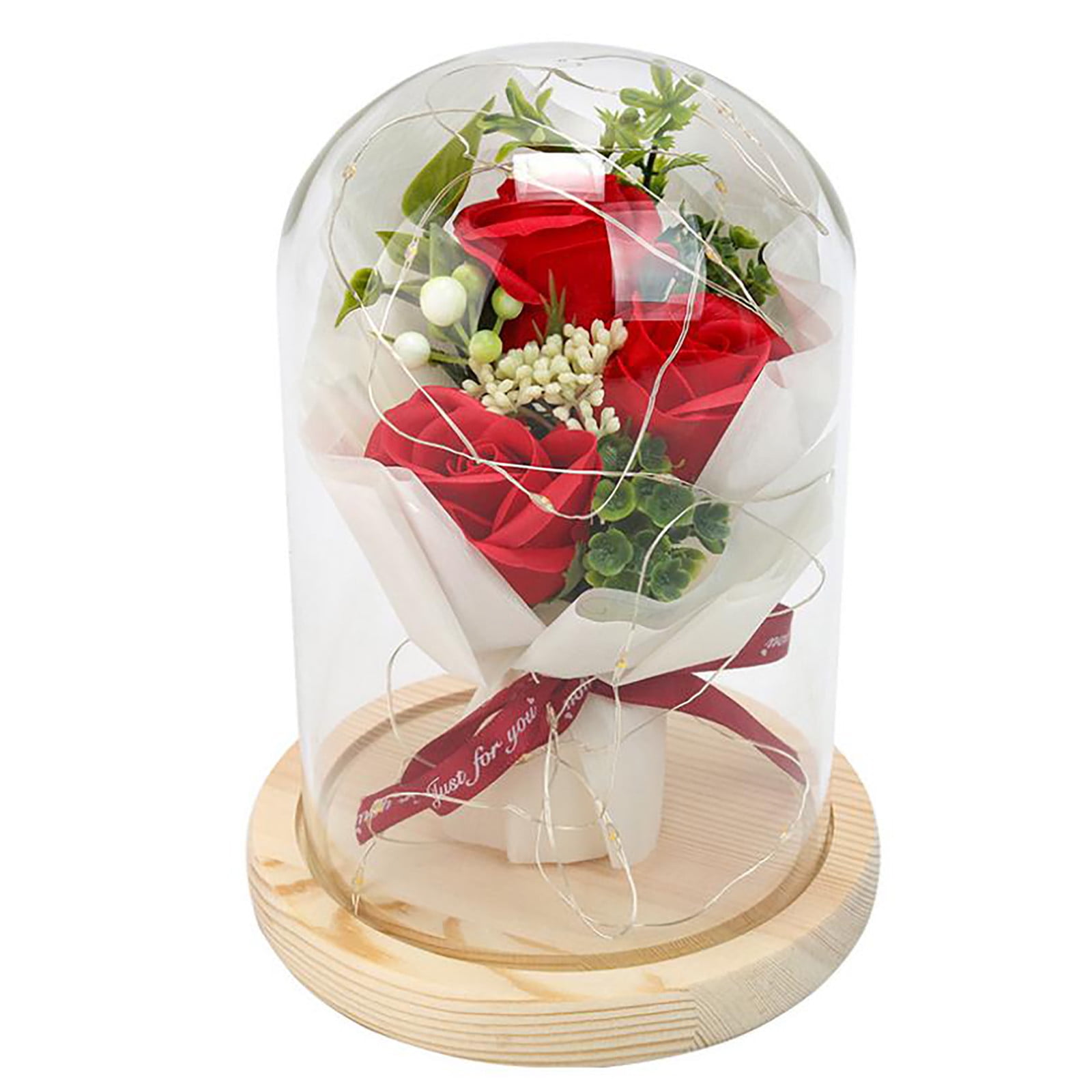 Rosa Eterna In Metallo Per Sempre, Regalo Di Compleanno Per Ragazza, Con Targhetta, Altezza 14 Cm