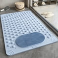 thumbnail image 1 of PATLOLLAV Shower and Bathtub Mat 19.7×31.5inch,Rubber Non-Slip Shower Mat,Water Massage Foot Mat,Bathtub Mat non Slip with Drain Holes &Suction Cups,Bath Mat for Bathroom and Tub, 1 of 5