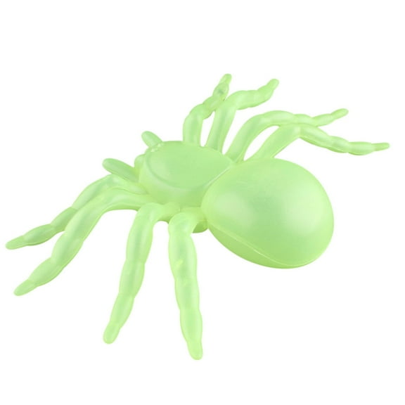 PATLOLLAV Simulation Big Spider Toy,2Pcs Halloween Glow in The Dark Large Spiders,Halloween Giant Spider Decorations Fake Scary Spider for Indoor Outdoor Yard Lawn Wall Home Porch House,