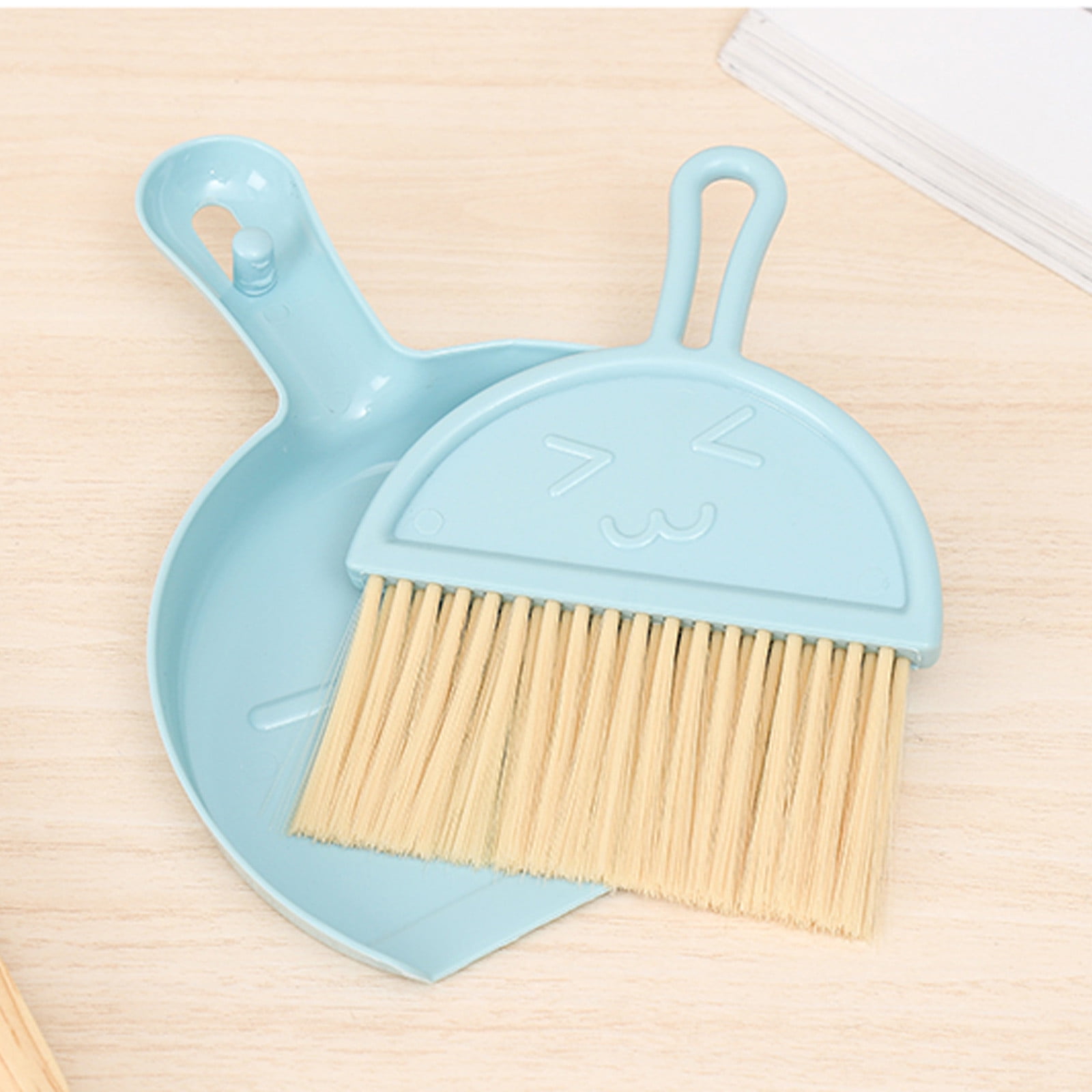 PATLOLLAV Small Dustpan and Brush Set, Whisk Broom and Dust Pan with Handle, Nesting Tiny