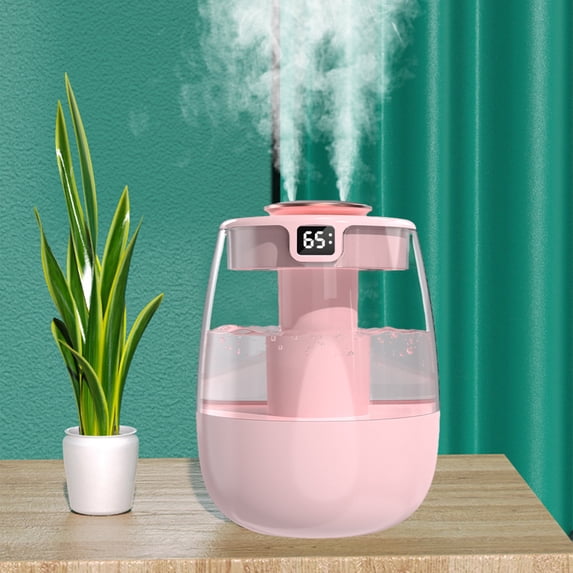PATLOLLAV Smart Dual Air Humidifier Warm, 2000ml Digital Display and Night Light with Violet Light Top-Fill Humidifiers for Bedroom Baby Plants Home Nursery, Auto Adapt Mist Quick Air Humidity
