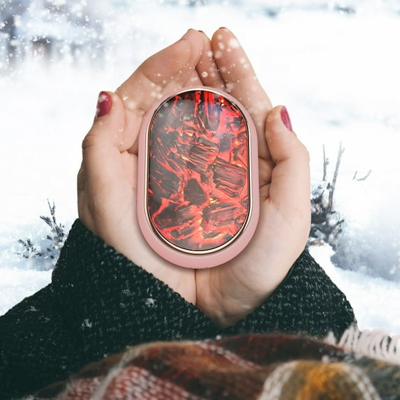 PATLOLLAV Smart Hand Warmer ,Portable Rechargeable Hand Warmer Instant Heating Mini Long Life Heater Hand Warmer Fast Double-Sided Heating with 3 Gear Adjuest ,Winter Gift for Kids Men Women