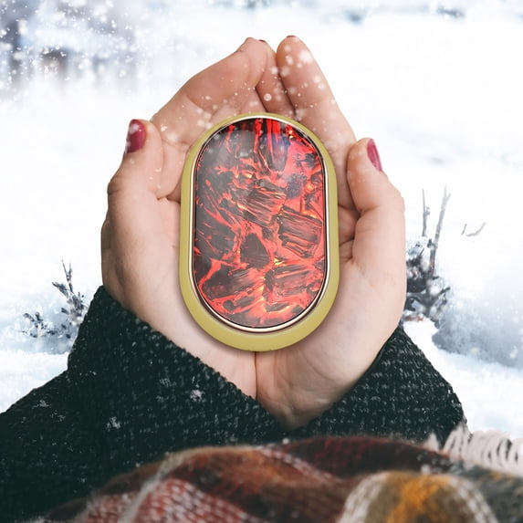 PATLOLLAV Smart Hand Warmer ,Portable Rechargeable Hand Warmer Instant Heating Mini Long Life Heater Hand Warmer Fast Double-Sided Heating with 4 Gear Adjuest ,Winter Gift for Kids Men Women