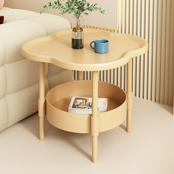 PATLOLLAV Solid Color Plastic End Table Side Table Night Stand Bedside Table with Storage Bin for Bedroom Living Room Bathroom