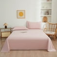 thumbnail image 1 of PATLOLLAV Solid Color Sheets Set, Includes 1 Full Size Flat Sheet and 2 Pillowcases, Comfortable Fade Resistant Sheets Set for All Seasons Luxury Bedding Essentials for Home Hotel, 1 of 6