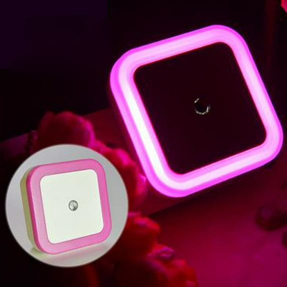 PATLOLLAV Square Dimmable Night Light Plugs Into Wall With Light Sensor Auto ON/Off LED Night Light For Baby Bathroom Stairway Corridor