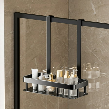 PATLOLLAV Stainless Steel 2-Tier Hanging Shower Caddy Over The Door Large Capacity Hanging Shower Organizer Sturdy Rust Proof Shelf Basket Storage Rack No Drilling for Bathroom