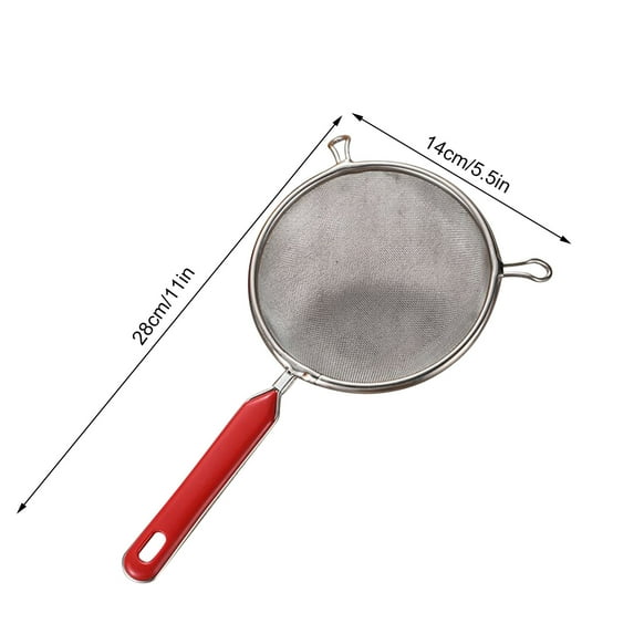 PATLOLLAV Stainless Steel Fine Mesh Strainers for Kitchen, Colander-Skimmer with Handle, Sieve Sifters for Food, Tea, Rice, Oil, Noodles, Fruits, Vegetable