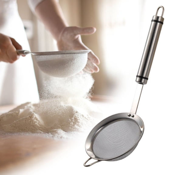 PATLOLLAV Stainless Steel Fine Mesh Strainers for Kitchen, Colander-Skimmer with Handle, Sieve Sifters for Food, Tea, Rice, Oil, Noodles, Fruits, Vegetable