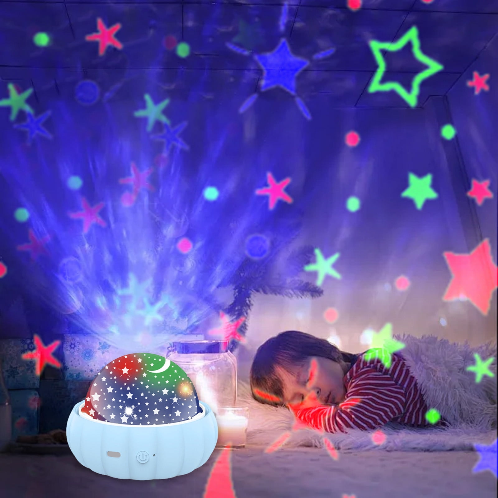 PATLOLLAV Star Projector Night Light, 15 Light Color Changing with