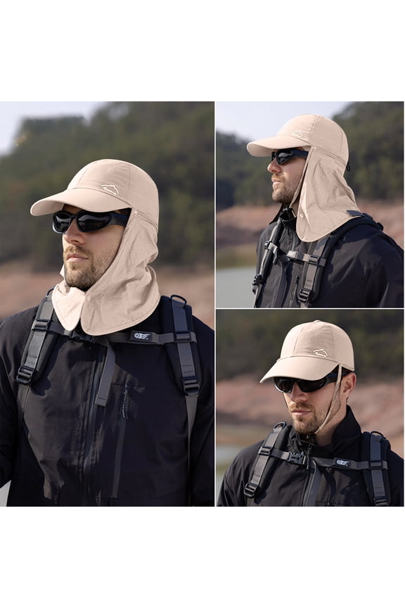 Summer Baseball Cap With Dismountable Shawl,3in 1 Sunshade Hat,Neck Face Flap Outdoor Cap UV Protection Sun Hats Fishing Hat Quick-Drying for Hiking Climbing Cycling Hiking Traveling