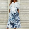 thumbnail image 1 of PATLOLLAV Summer Dresses Fashion Women Casual Round Neck Short Sleeve Pockets Dress, 1 of 6