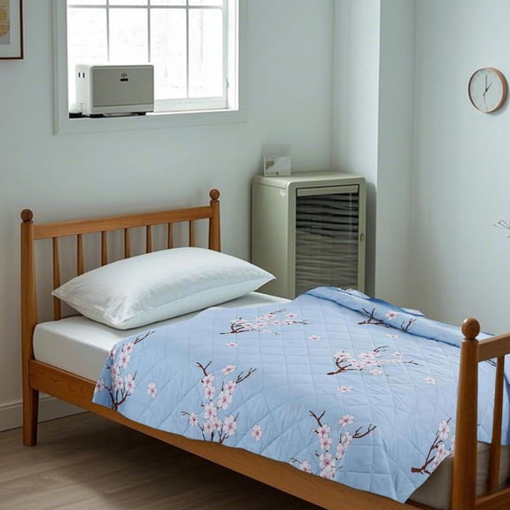 PATLOLLAV Summer Quilt Cooling Comforter Skin-friendly Floral Summer Quilt Ventilation Quilt for Hot Sleepers and Night Sweat