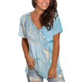 thumbnail image 1 of PATLOLLAV Summer Tops,Ladies,Fashion Womens Causal V-Neck Print Blouse Short Sleeve Tshirts Tops, 1 of 5