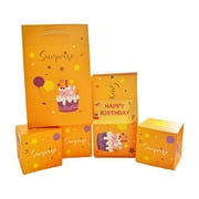 PATLOLLAV Surprise Gift Box Explosion for Money,18 Pcs Collapsible Bouncing Yellow Envelope Gift Box,Cash Explosion Luxury Gift Box for Mom Birthday Anniversary Christmas,Christmas Deals