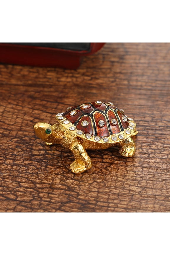 Tortoise Jewelry Box Light Desktop Decoration Storage Box Household Ring Earrings Jewelry Box
