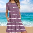 thumbnail image 1 of PATLOLLAV Women's Summer Tiered Mini Dresses Casual Short Sleeve T Shirt Dress with Pockets, 1 of 6