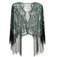 thumbnail image 1 of Patlollav Womens Shawl Beaded Sequin Deco Evening Cape Cover Up Wraps, 1 of 3