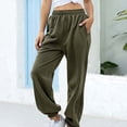 thumbnail image 1 of PATLOLLAV Womens Ladys Casual High Waist Loose Pants Comfy Stretch Solid Sweatpants Pants, 1 of 6