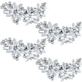 thumbnail image 1 of PATOPS 4Pcs Rhinestone Barrette Bride Hair Pin Crystal Hair Clip Wedding Accessory for Women Silver, 1 of 6