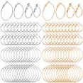 thumbnail image 1 of PATOPS 96Pcs Beading Hoop Earrings Finding, Hypoallergenic DIY Earring Round Hoop Findings for Dangle Hoop Earrings Making, 1 of 7
