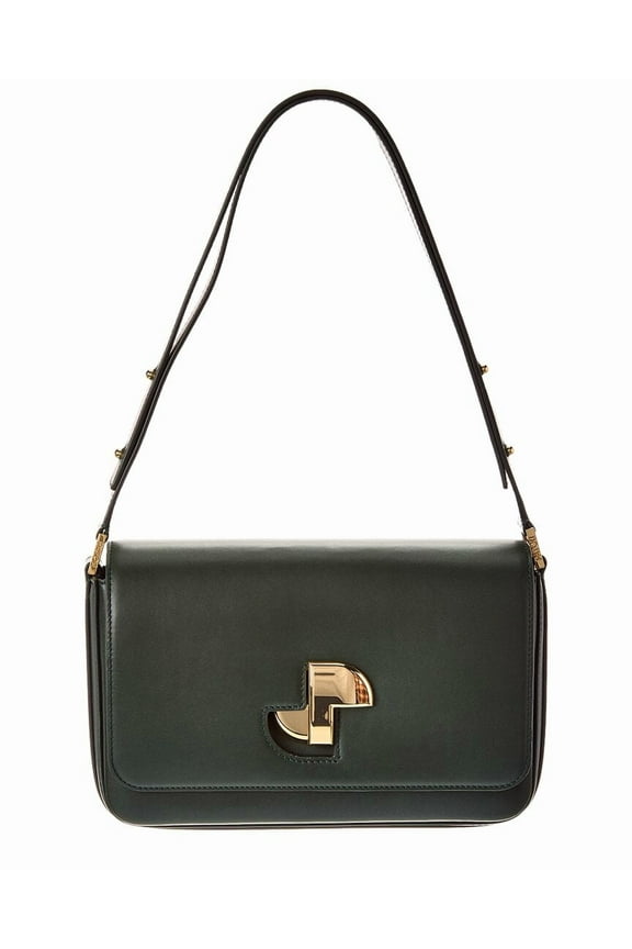 Le Lock Leather Shoulder Bag, Green