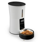 PATPET Dual Power Supply Voice Recorder Timed Dry Food Dog & Cat Feeder, 4-Liter