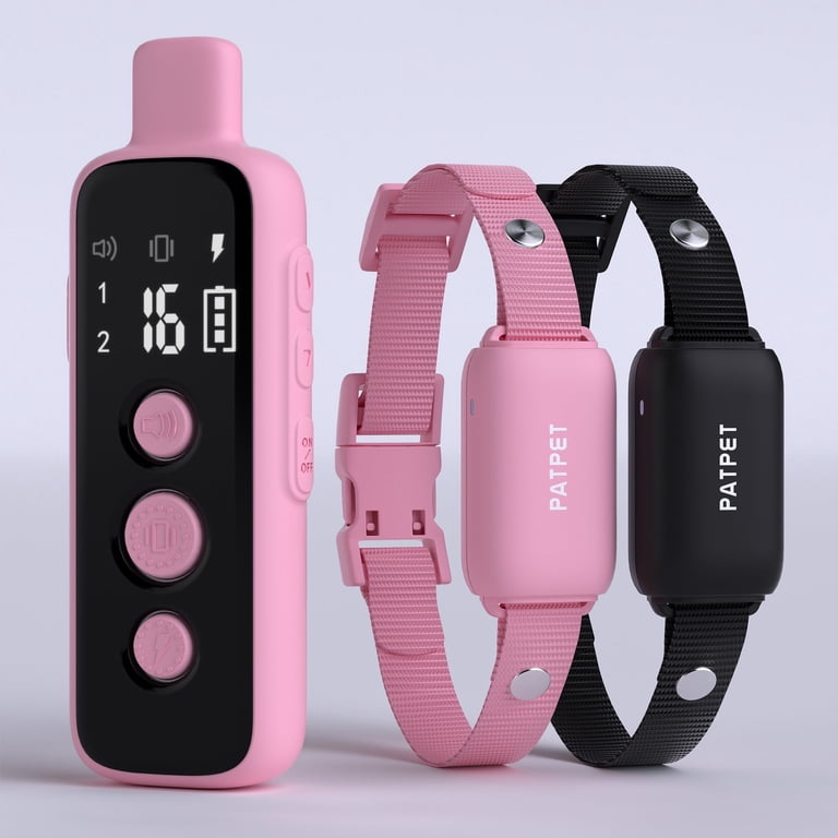TechPet ピンク 海外版 スマートペット Patpet P650 Dog Training Collar, 1000ft Range, Waterproof, Beep