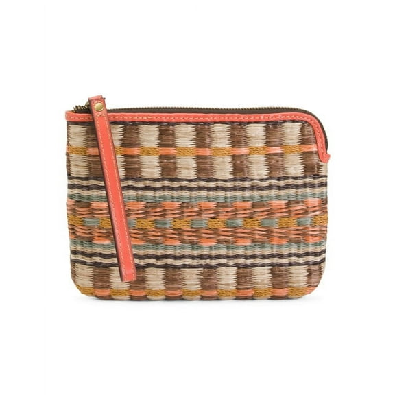 PATRICIA NASH Cassini Leather Trim Wristlet Pouch