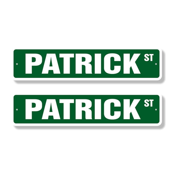 PATRICK Classic Street Sign (2 Pack) Childrens Name Room Sign Road Sign ...