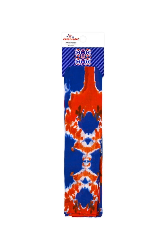 Fourth of July Womens Patriotic Bandana from Way to Celebrate, One Size, Blue/Multi