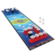 BattlePong USA Edition, Tabletop Pong Party Game, Including Game Mat, Cups, Balls and Ship Pieces, for All Ages, by MinnARK