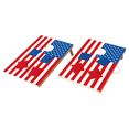 thumbnail image 1 of Patriotic Cornhole, Stick & Slide, Wooden, 2 Boards, 8 Bean Bags, Family Games, Ages 3+ by MinnARK, 1 of 5
