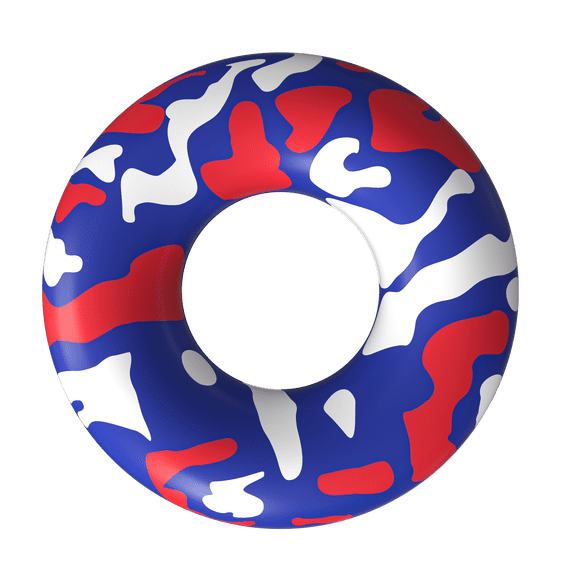 Koolwaves Red, White, and Blue Inflatable Swim Ring, Ages 8 & up, Unisex