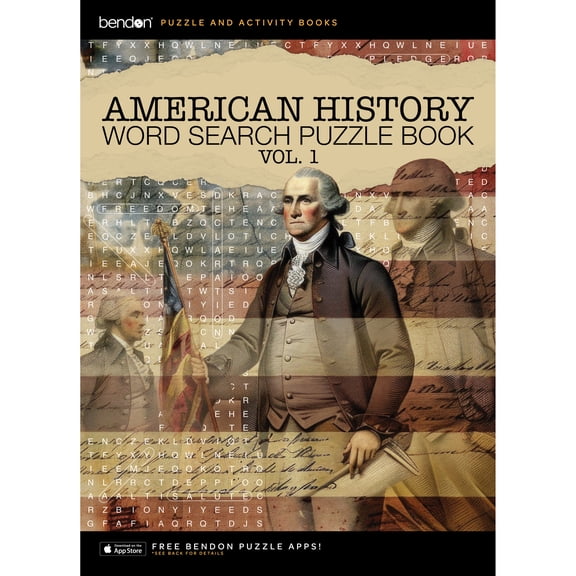 Patriotic American History Word Search Puzzle Book by Bendon, 192 Pages