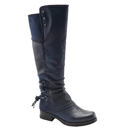PATRIZIA Spring Step Maxie Boots for Women - Modern Pull-On Tall Boots with Zipper Closure - Knee High Ladies Boots for Outdoor