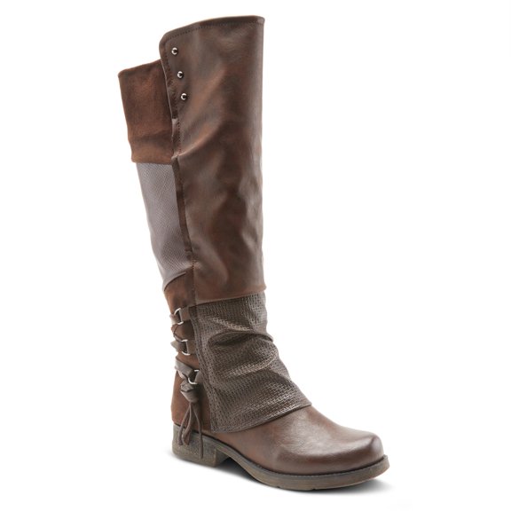 PATRIZIA Spring Step Maxie Boots for Women - Modern Pull-On Tall Boots with Zipper Closure - Knee High Ladies Boots for Outdoor