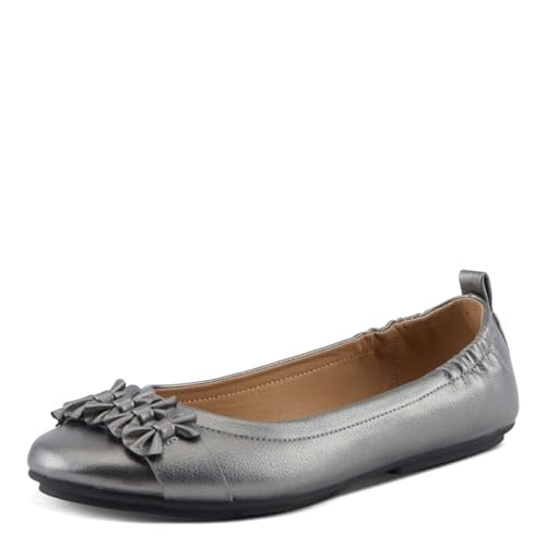 PATRIZIA Women's BALLAY Slip-On Ballet Flats with Delicate Bows, Scrunch Back, and Comfortable Fit