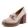 thumbnail image 1 of PATRIZIA Women's Dajah Inset Heel Loafers with Burnished Finish, Geometric Metal Detail, and Comfortable Fit, 1 of 7