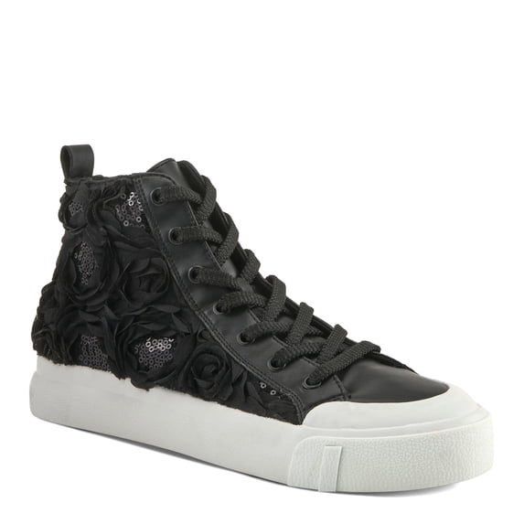 PATRIZIA Women's HASTINGS Lace-Up Sneakers - Romantic Chiffon Ribbon Design, Cushioned Footbed, Versatile Comfort