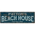 thumbnail image 1 of PATTON'S Beach House Blue Rustic Cabin Home Decor 8x24 Metal 108240026464, 1 of 1
