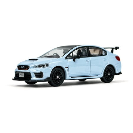 PAUDI 1:64 Subaru WRX STI S208 Diecast Model Car Blue Alloy Collectible Sports Sedan Replica with Rubber Tires