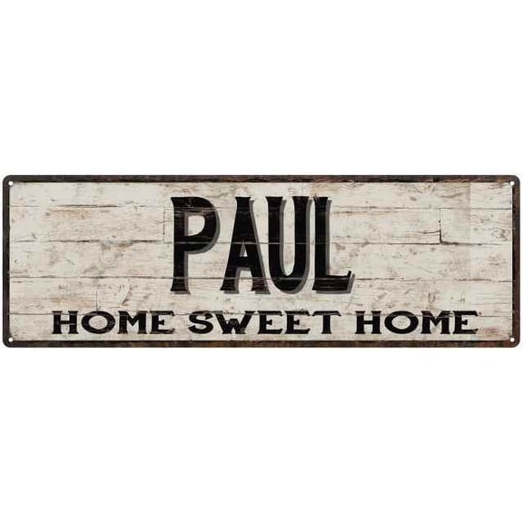 PAUL Rustic Home Sweet Home Sign Gift 6x18 Metal Decor 206180084401