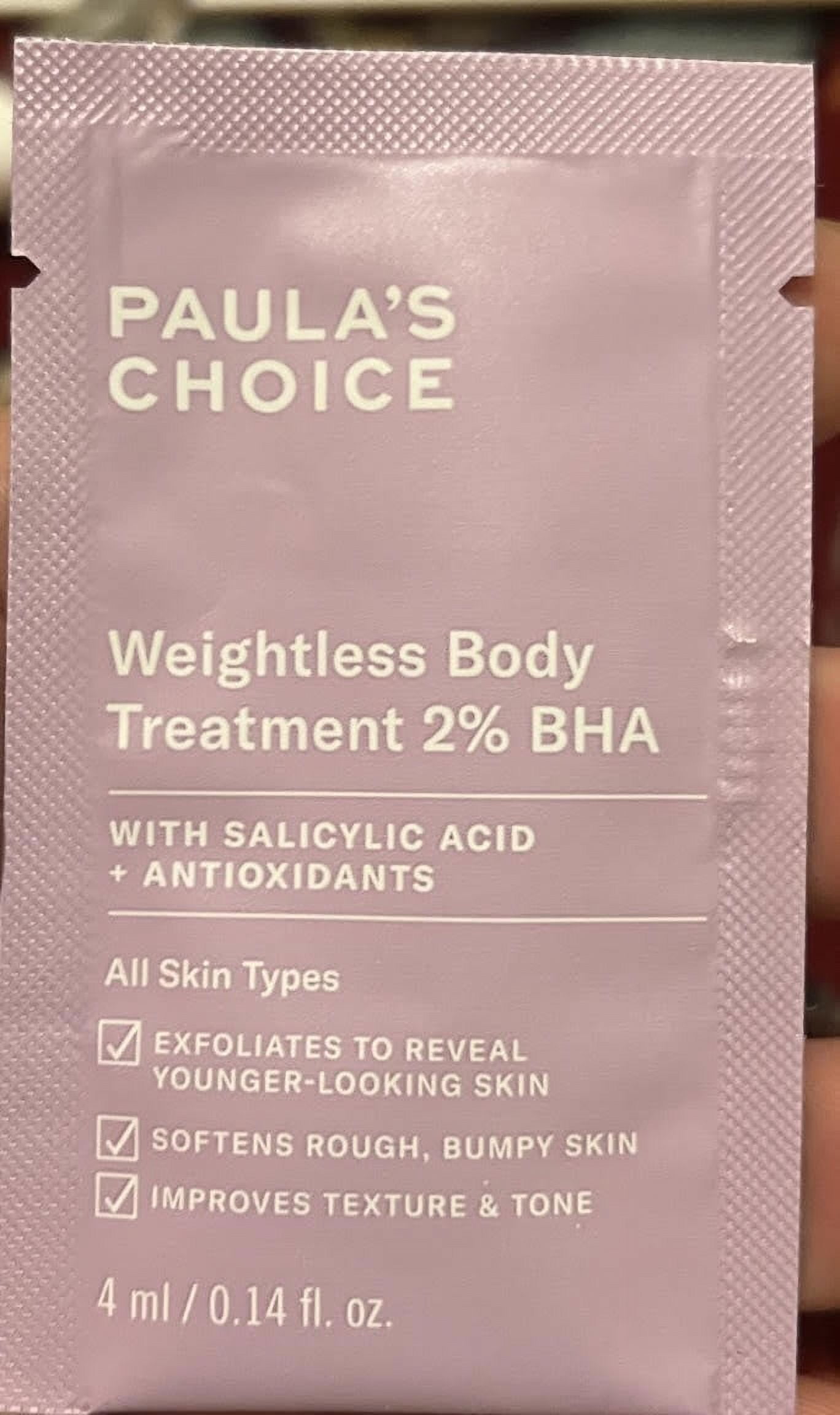 PAULA'S CHOICE Weightless Body Treatment 2 BHA WITH SALICYLIC ACID + ANTIOXIDANTS 4 sample