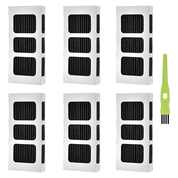 PAULTRA2 Activated Carbon Refrigerator Air Filter Compatible with Electrolux Pure Air Ultra 2 Models Fridge Deodorizer Replacement Filter 6 Pack Black White
